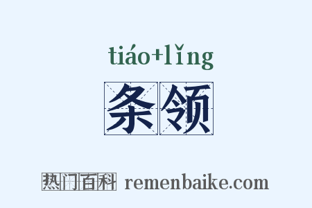 条领是什么意思的图片